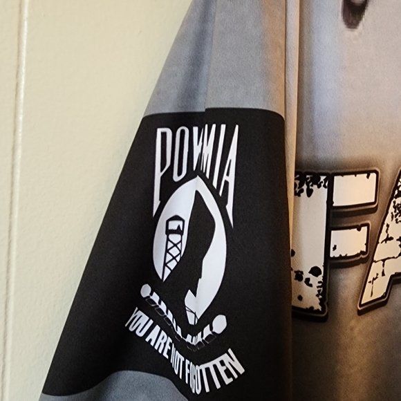 Patriots Support The Troops Mens Short Sleeve Pullover Shirt (Size XL) - Picture 6 of 9